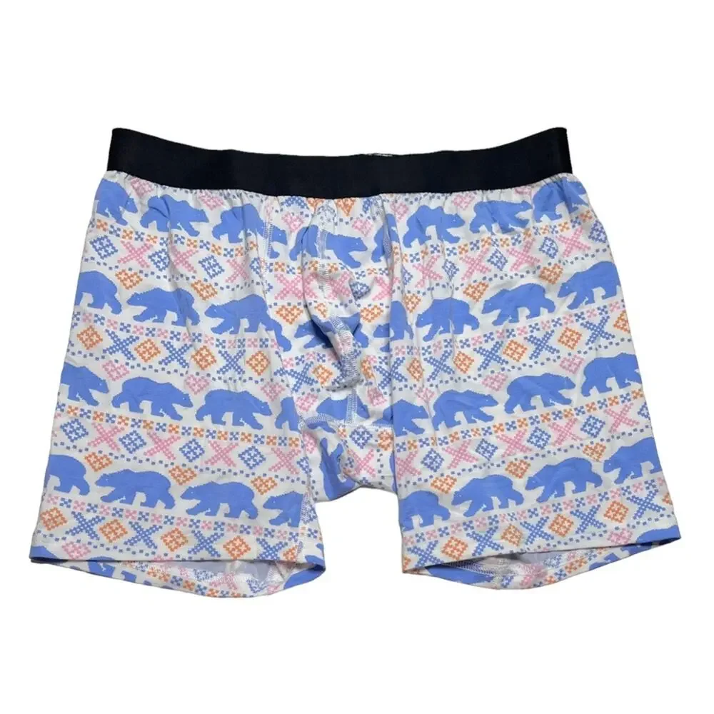 MeUndies Bear Fair Isle Print Boxer Brief Size Medium